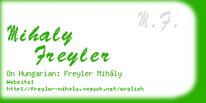 mihaly freyler business card